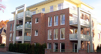 Zu den Leistungen im Bereich der Fassadenarbeiten gehören die Fassadenanstriche von Hollenbrock Maler- Trockenbau aus Greven.